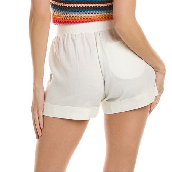 Faherty Arlie Linen-Blend Day Short White Size M - Picture 6 of 9